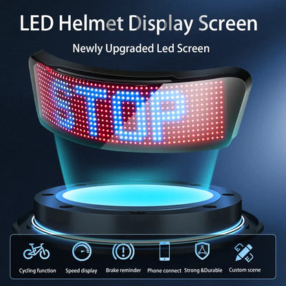 BIKINLITE LED Smart Cycling Helmet Taillight with Turn Signals and Customizable Patterns