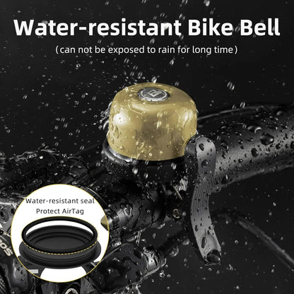 BIKINLITE Anti-Theft Bike Bell with Apple AirTag Holder – Stainless Steel Hidden Bicycle Ring Bell